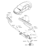 Diagram for Hyundai Santa Fe XL Wiper Blade - 98350-2W000