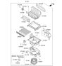 Diagram for 2014 Hyundai Santa Fe Cabin Air Filter - 3SF79-AQ000