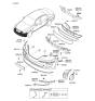 Diagram for Hyundai Genesis Bumper - 86511-3M500