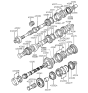 Diagram for 1994 Hyundai Accent Synchronizer Ring - 43374-28002