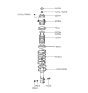 Diagram for 1999 Hyundai Accent Shock Absorber - 55351-22051