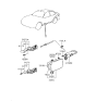 Diagram for 1996 Hyundai Accent Fuel Door - 69510-22210