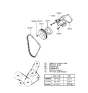 Diagram for Hyundai Excel Water Pump Pulley - 25221-21204