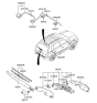 Diagram for 2008 Hyundai Tucson Wiper Blade - 98820-2E000