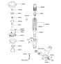 Diagram for 1998 Hyundai Sonata Shock Absorber - 54611-38601