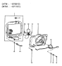 Diagram for 1988 Hyundai Excel Cooling Fan Assembly - 25231-21000