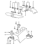 Diagram for 1988 Hyundai Excel Engine Mount - 21670-21010