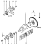 Diagram for Hyundai Excel Crankshaft Gear - 23120-21000