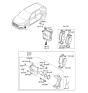 Diagram for 2018 Hyundai Tucson Brake Pad Set - 58101-D3A10