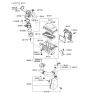 Diagram for Hyundai Accent Air Duct - 28138-1G200