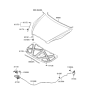 Diagram for Hyundai Accent Hood Cable - 81190-1E000