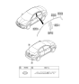 Diagram for 2012 Hyundai Accent Door Moldings - 86373-0U000