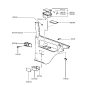 Diagram for 1990 Hyundai Excel Ashtray - 83750-21000-PR