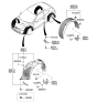 Diagram for Hyundai Veloster Wheelhouse - 86812-2V800