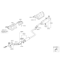 Diagram for Hyundai Elantra Muffler Hanger Straps - 28760-3B000