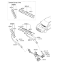 Diagram for Hyundai Veloster Wiper Blade - 98360-A9500
