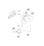 Diagram for Hyundai Accent Car Mirror - 85101-4A100