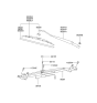 Diagram for Hyundai XG350 Wiper Arm - 98320-3D050