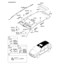 Diagram for Hyundai Elantra Touring Sun Visor - 85201-2L410-TX