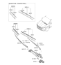 Diagram for 2022 Hyundai Tucson Wiper Blade - 98361-B1000