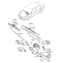 Diagram for 2009 Hyundai Accent Wiper Blade - 98350-1G000