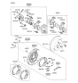 Diagram for Hyundai Accent Brake Dust Shield - 58252-1G300