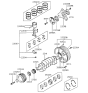 Diagram for 1997 Hyundai Elantra Rod Bearing - 23060-23140