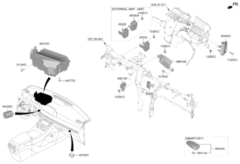 2025 Hyundai Palisade Fob-Smart Key Diagram for 95440-S8550