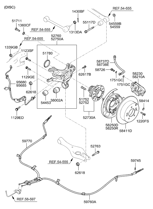 527552G000 Genuine Hyundai BOLTHUB