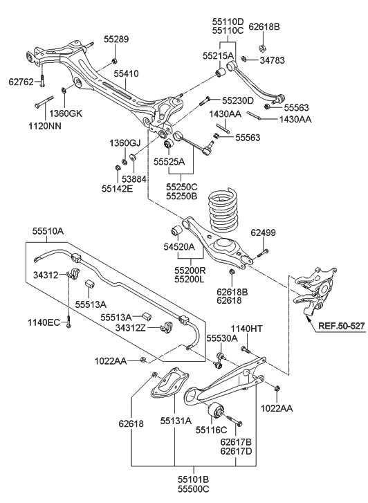 55215-4D001 - Genuine Hyundai BUSH-REAR SUSPENSION ARM