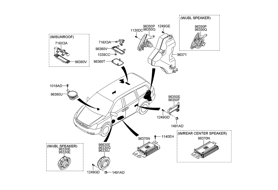 2007 Hyundai Entourage Speaker - Hyundai Parts Deal