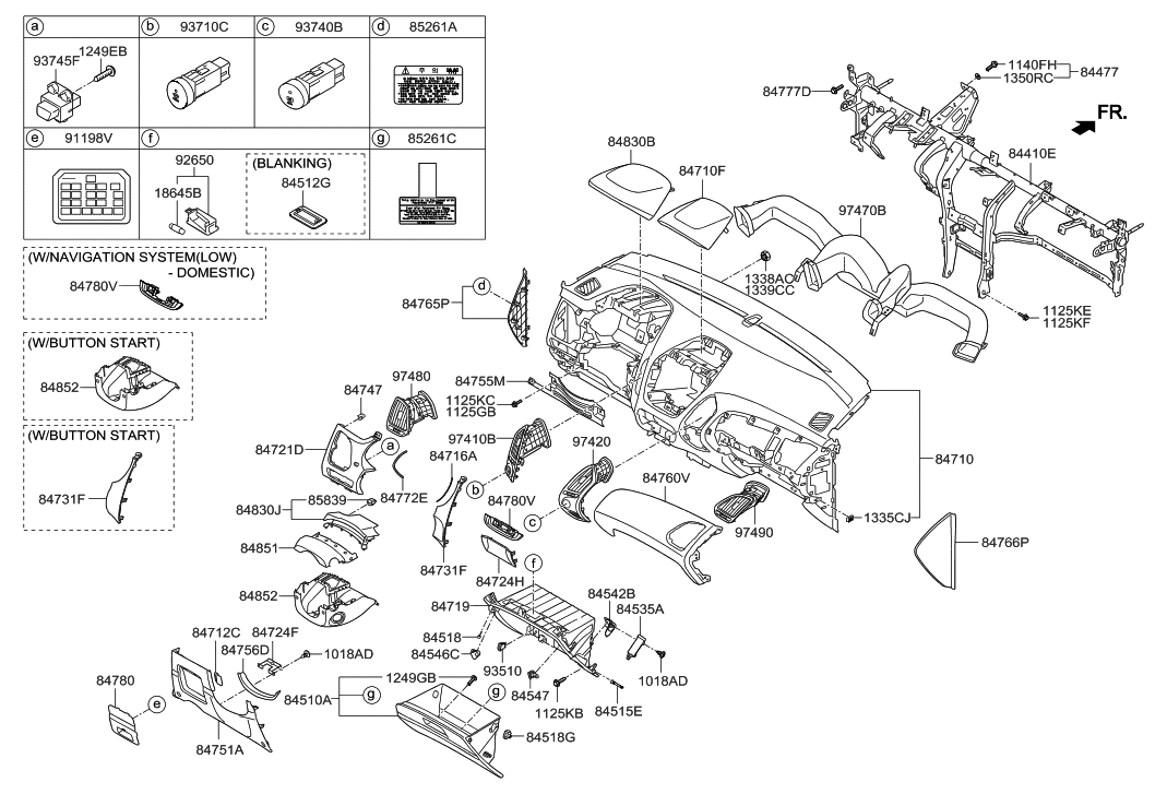 84756-2S000 - Genuine Hyundai PAD-CRASH PAD LOWER PANEL