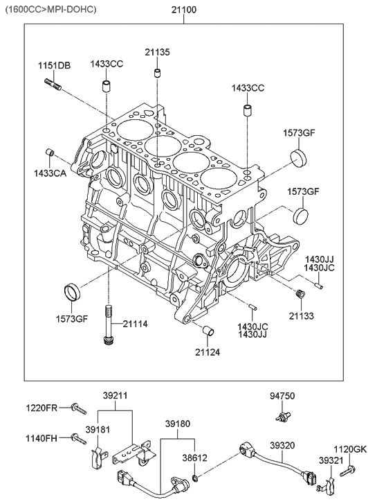 11514-10301 - Genuine Hyundai STUD