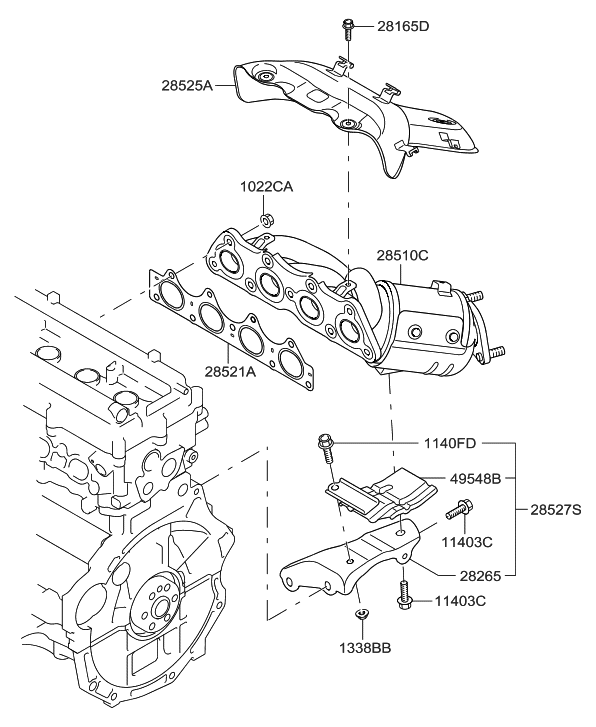 2017 Hyundai Accent Exhaust Manifold - Hyundai Parts Deal