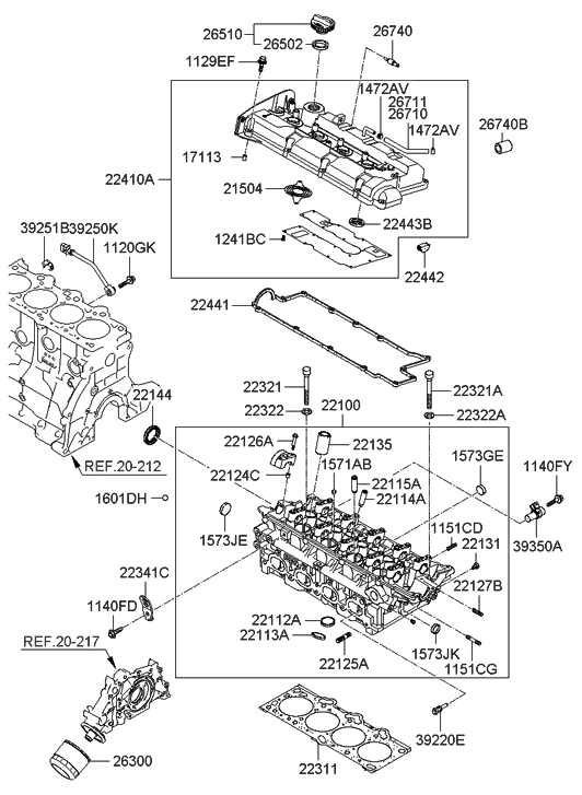 22443-23001 - Genuine Hyundai SEAL-OIL