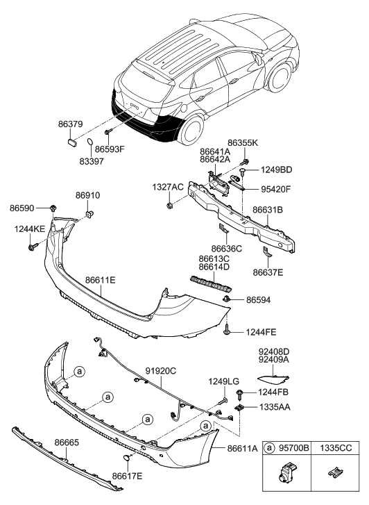 2016 Hyundai Tucson Fuel Cell Rear Bumper - Hyundai Parts Deal