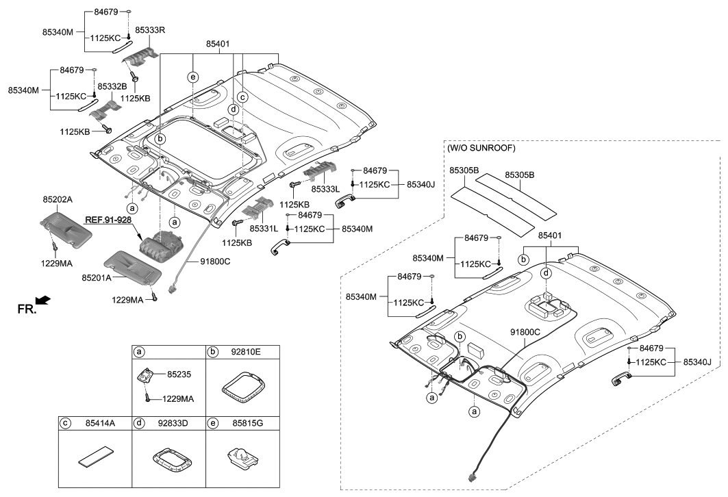 2019 Hyundai Kona Electric Sunvisor & Head Lining