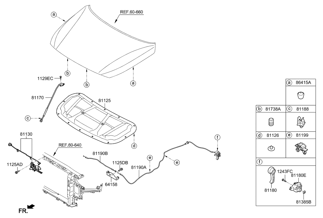 81125-G3000 - Genuine Hyundai PAD-HOOD INSULATING