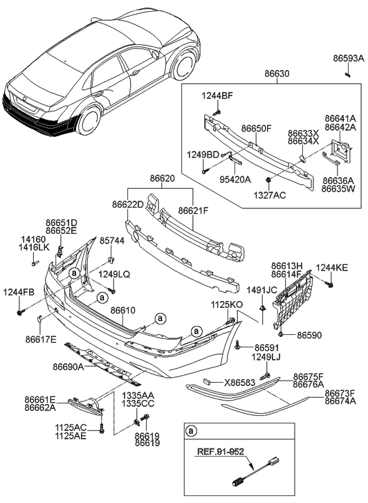 2013 Hyundai Equus Rear Bumper - Hyundai Parts Deal