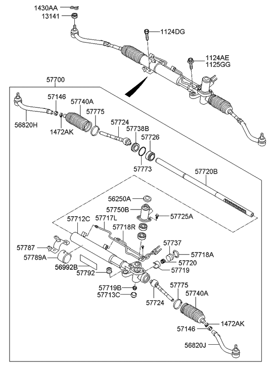 57738-3J000 - Genuine Hyundai STOPPER-RACK