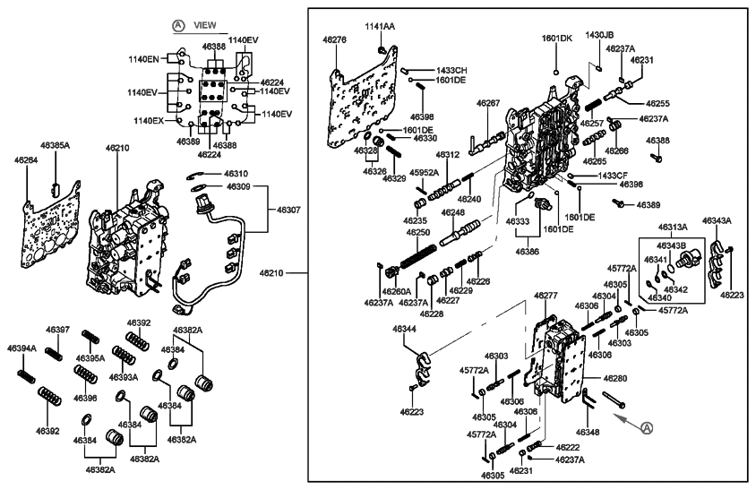 2001 Hyundai Sonata Old Body Style Transmission Valve Body