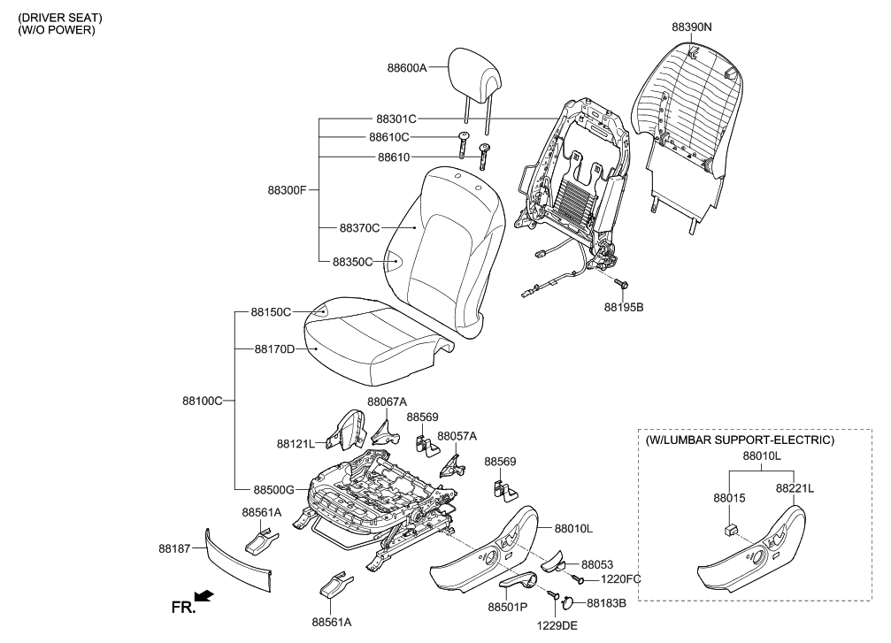 B Ryn Genuine Hyundai Shield Cover Seat Driver Outer