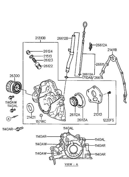 21421-22000 - Genuine Hyundai SEAL-OIL