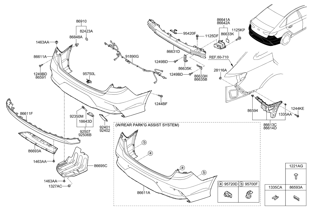 95760-C1600 - Genuine Hyundai CAMERA ASSEMBLY-BACK VIEW