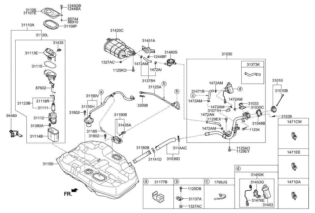 31125-E6000 - Genuine Hyundai EXTENSION WIRING ASSEMBLY-FUEL PUMP