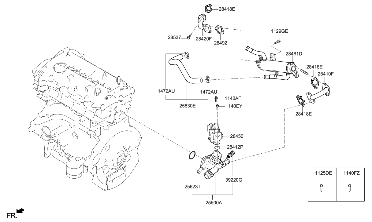 28400-2E700 - Genuine Hyundai VALVE ASSY-EGR