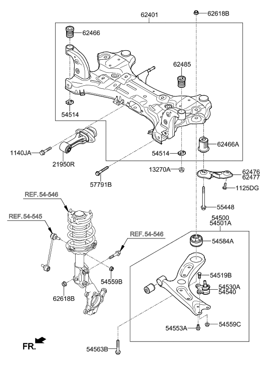 2017 Hyundai Elantra US Alabama made Front Suspension Crossmember