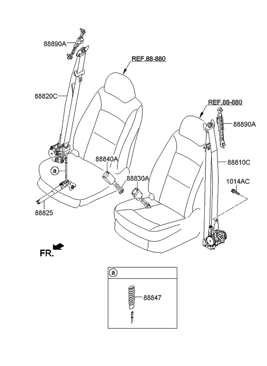 Hyundai Santa Fe Sport Front Seat Belt Hyundai Parts Deal