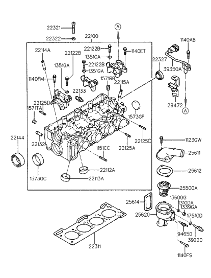 22311-26051 - Genuine Hyundai GASKET-CYLINDER HEAD