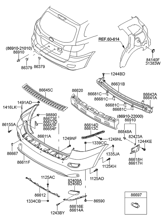 Hyundai Santa Fe Body Parts Diagram | Reviewmotors.co